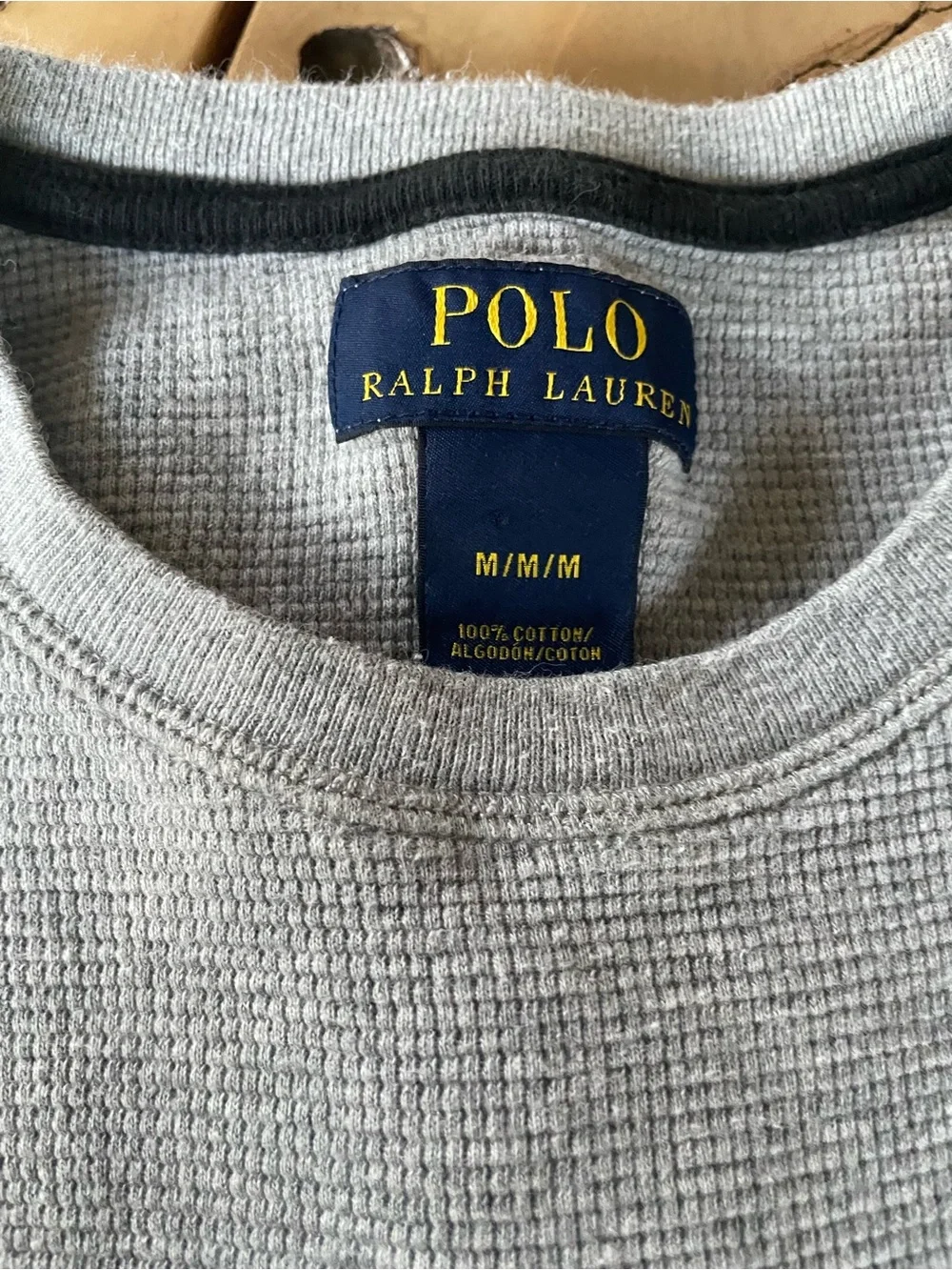 Polo by Ralph Lauren Gray Waffle Crewneck Sweatshirt